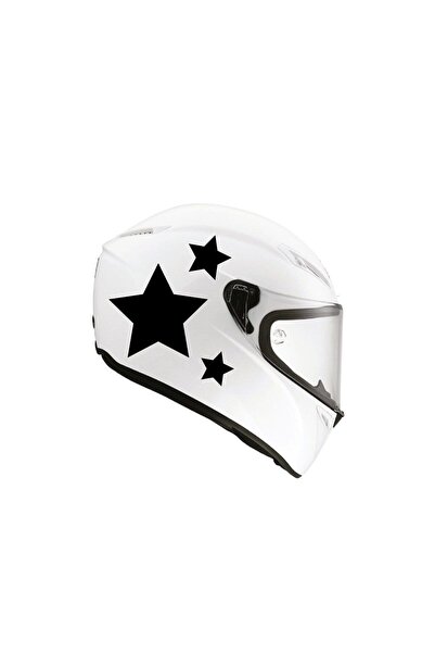 Generic Brand Single Color Triple Star (Triple Star Helmet Stickers) Helmet S...