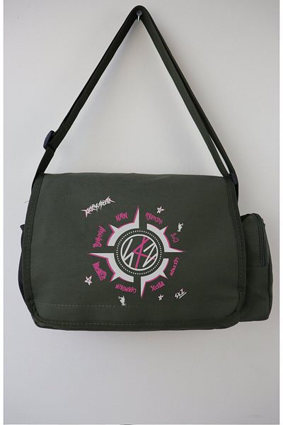 Fuddy Moda Rockstar Album Printed Messenger Bag, Unisex Stray Kids Print K Pop Shoulder Bag