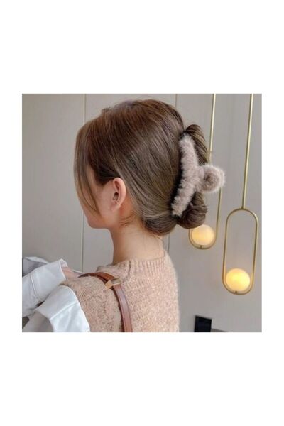 İnDerin Soft Furry Plush Clamp Peg Buckle