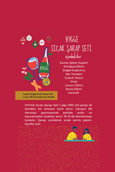 Hyggefoods Hygge Premium Set - Süper 3lü- Yeni Nesil Ikonik Kolonya - Sıcak Şarap Mulled Wine - Sıcak Çikolata