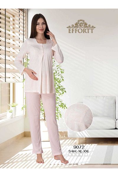 Maison Mila Effortt Shawl Patterned Maternity Pyjama Set