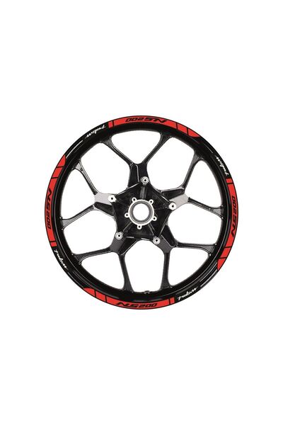 Anılfashion Bajaj Pulsar NS200 Baskılı Jant Dışı Şerit Motosiklet Sticker Eti...