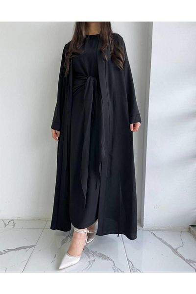 MELEK ARAZ Μαύρο Σετ Suzan Abaya