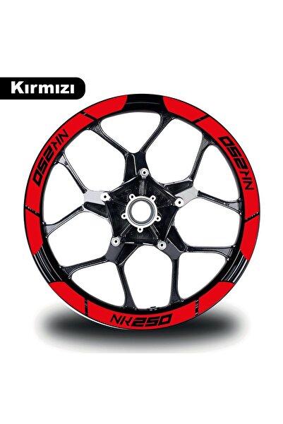 rez Kırmızı CF MOTO 250 NK Geniş Jant Sticker Etiket Modeli