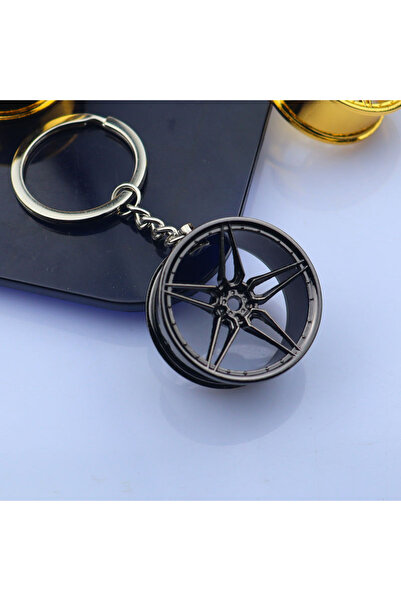 GCP German Car Parts Jant Anahtarlık Koyu Gri- Araba Anahtarlık Tuning