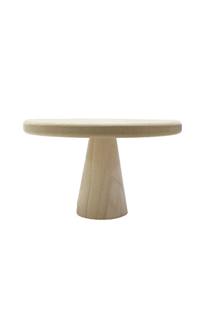 Kerem Sertaç Şekür Naturel Ahşap Pasta Kek Standı , Ahşap Ayaklı Kek Standı,S...