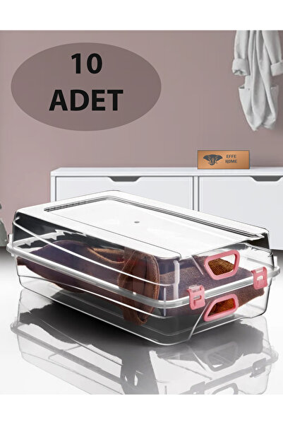 EFFE HOME Lüx Kadın Ayakkabı Saklama Düzenleme Kutusu 10'lu Set
