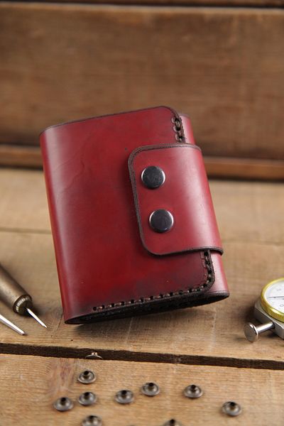 New Coast Leather 1900's Ръчно изработен мъжки портфейл от естествена кожа