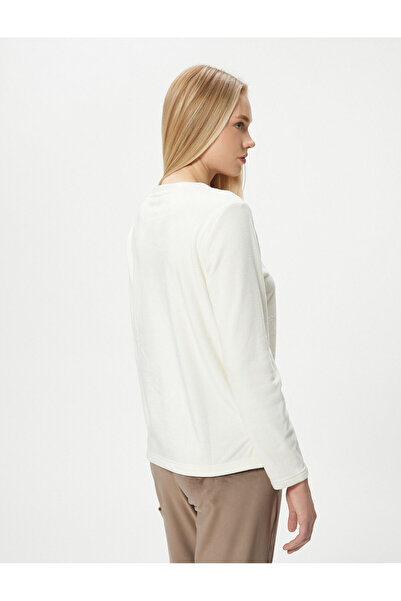 Koton Uzun Kollu Pijama Üstü V Yaka