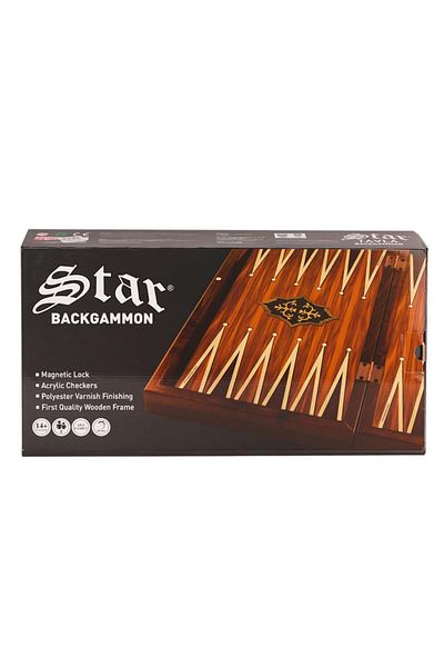 Evinso Nessiworld 1021798   Star Antique Walnut Backgammon Set -Star Play Tools