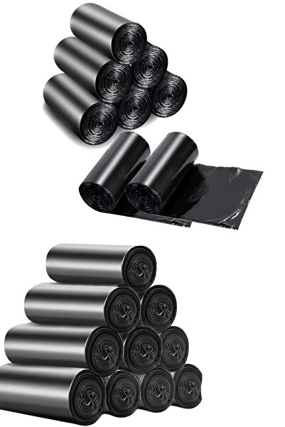 Özkan Ambalaj Temizlik 10'lu 80x110 Cm Rulo Kalın Siyah Çöp Poşeti 1 Rulo