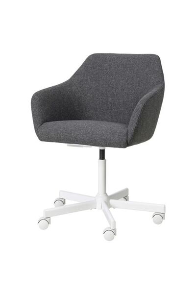 IKEA TOSSBERG/MALSKAR, çalışma sandalyesi, gunnared koyu gri-beyaz