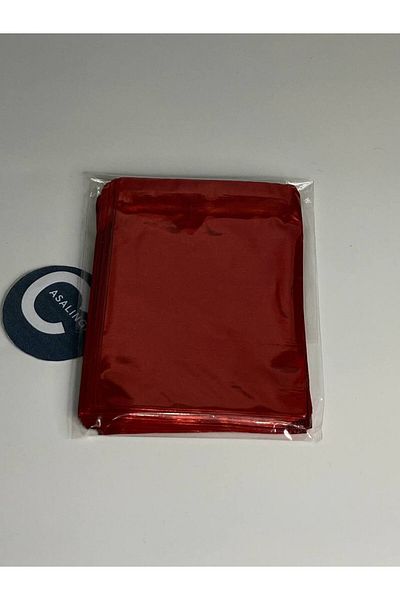 bisaccia Bright Red Single Color Gift Package - Very Small Metallized 7X9 Cm, 100 Pieces