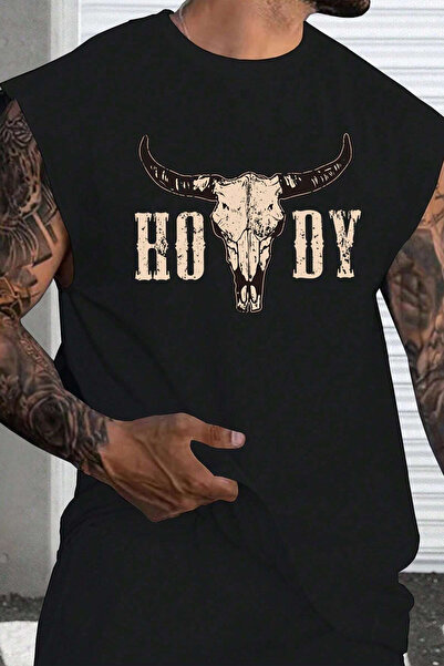 cc collection Tricou oversize fără mâneci cu imprimeu Hody