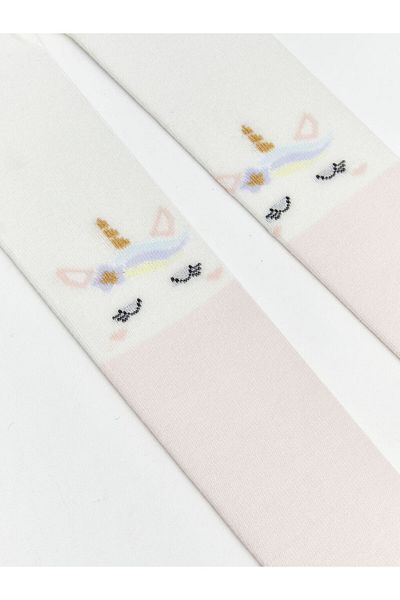 LC Waikiki Lcw Baby Embroidered Baby Girl Pantyhose 2-Piece
