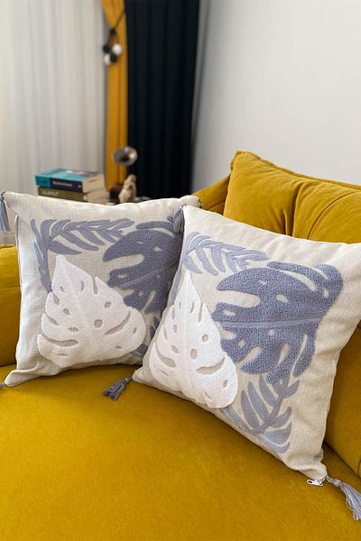 e-Bizz Store Κεντημένη 2 Μαξιλαροθήκη με διάτρηση