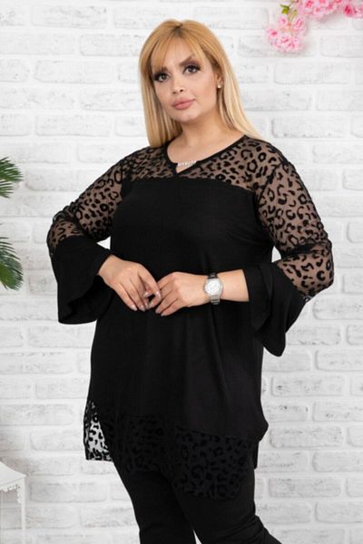 Kheos Μπλούζα Leapor Ruched με λεπτομέρεια αλυσίδας με μανίκια βολάν