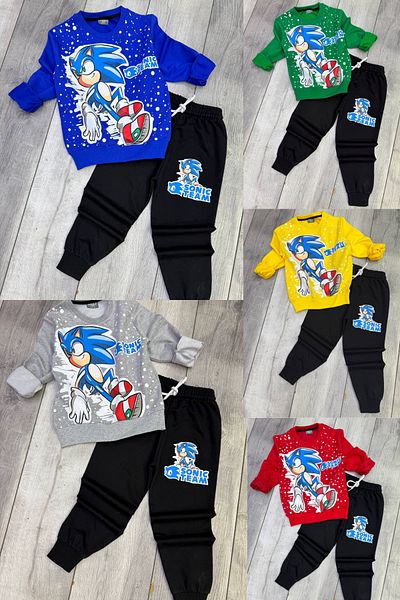 Sonic 2 Yarn Sonic Printed Green Tracksuit Set