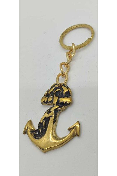 Kalender Döküm سلسلة مفاتيح نحاسية على شكل مرساة (5.5 سم)