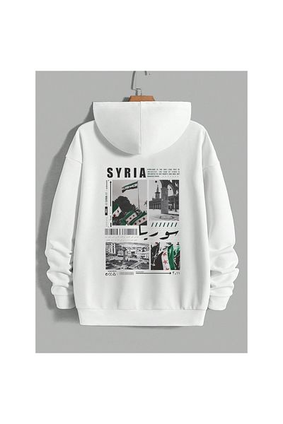 ACTIVE MODA Syria Printed Hooded Sweatshirt