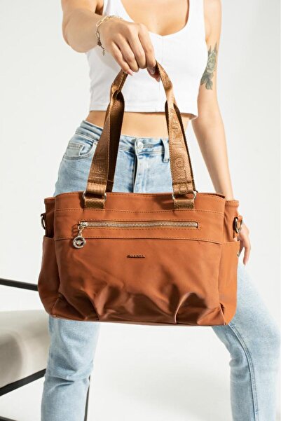 Baginn Веганська шкіряна жіноча сумка через плече - 35*25 см, з поперечним ре...