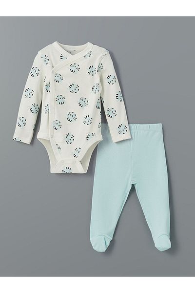 LC Waikiki Lcw Long Sleeve Printed Baby Boy Hospital Exit Set Fast Fashion