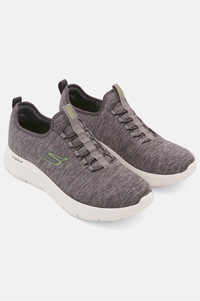 SKECHERS Men Slip On Go Walk Flex Sports Shoes, Grey