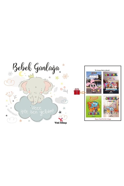 yeti kitap كتاب تلوين مرخص من Baby Diary و4 قطع مكون من 16 صفحة