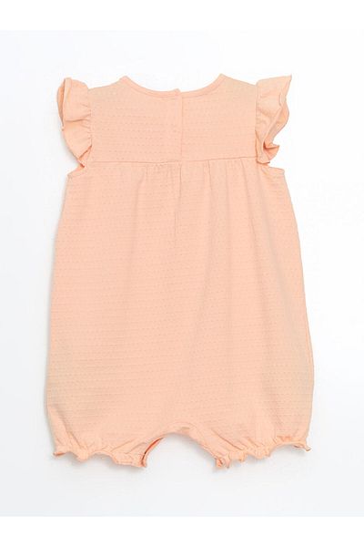 LC Waikiki Lcw Baby Baby Girl Romper with Crew Neck Ribbon Detail