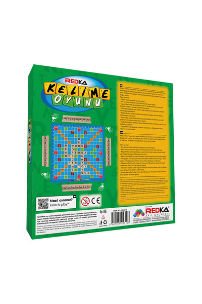 Redka Kelime Oyunu Türkce Ingilizce (AHŞAP) Kutu Oyunu Scrabble