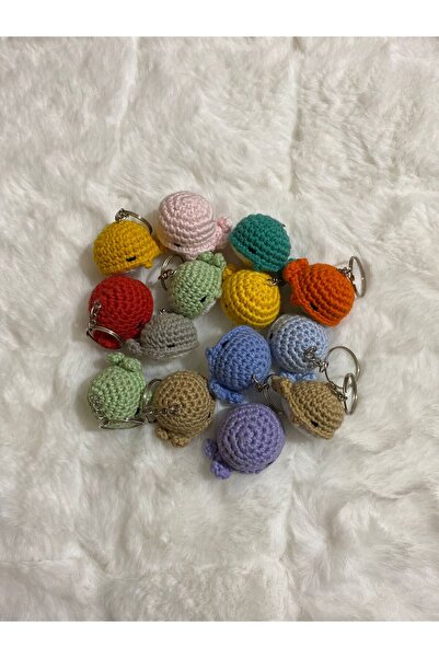 Sude amigurumi mini balina anahtarlık