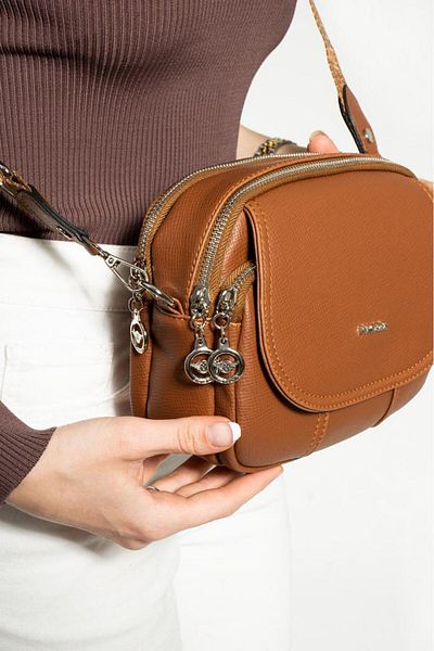 Baginn Geantă Messenger Femei 24*19 Cm Geantă de umăr din piele artificială cu curea încrucișată Model Mega Geantă cu clapă