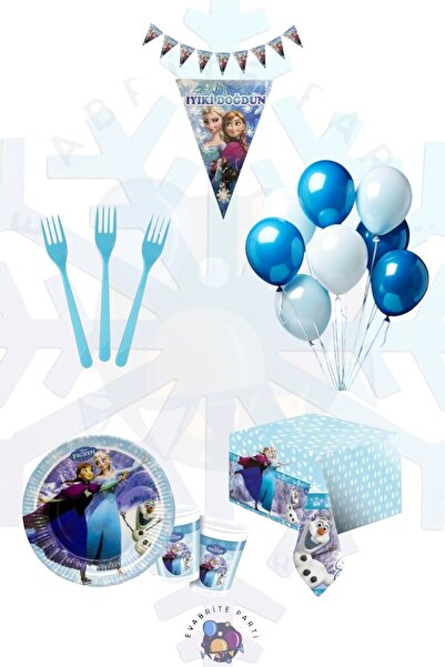 Evabrite Set cu tematică Frozen Elsa pentru 8 persoane Maxib - Set pentru pet...