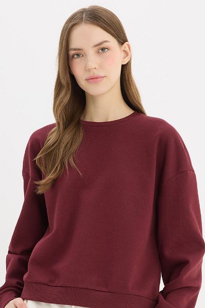 DeFacto Dickes, einfaches Basic-Sweatshirt mit normaler Passform und Rundhalsausschnitt D6645ax25sp