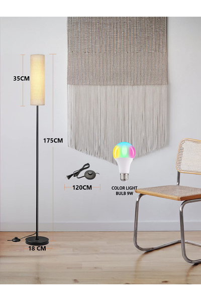 COOYA Floor Lamp with Remote,Bluetooth  RGB+CCT MultiColor Atmosphere,with Lampshade,for Bedroom,Office