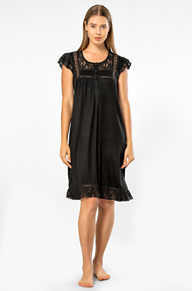 TÜREN Women's Nightgown 3284/Black