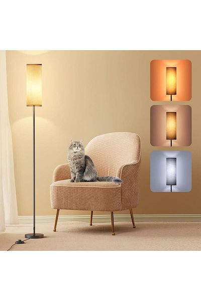COOYA Nordic Modern Floor Lamp, With 3 Dimmable Color Temperature, 9W LED, FootSwitch, 173x18cm, for Room
