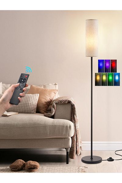 COOYA Nordic Modern Floor Lamp, With Remote, Bluetooth, 3 Color Temperature, 9W LED Bulb, for Room