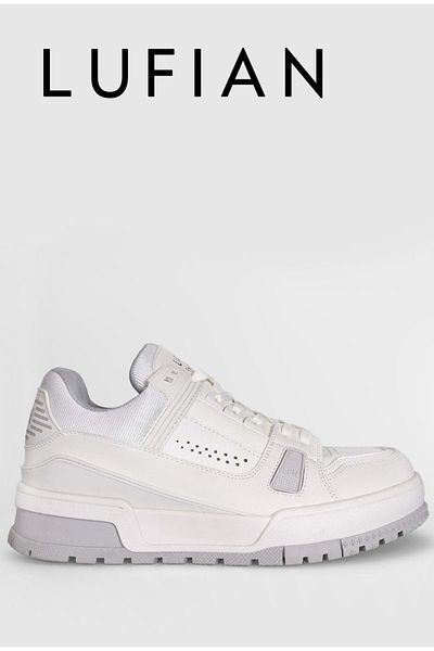 Lufian Άλμπερτ Casual 111230240   Ανδρικό Δερμάτινο Sneaker - ΛΕΥΚΟ