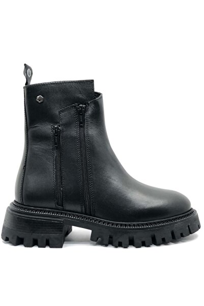 Hammer Jack 102-24675-Z Irene Hakiki Deri Postal Kadın Bot SİYAH