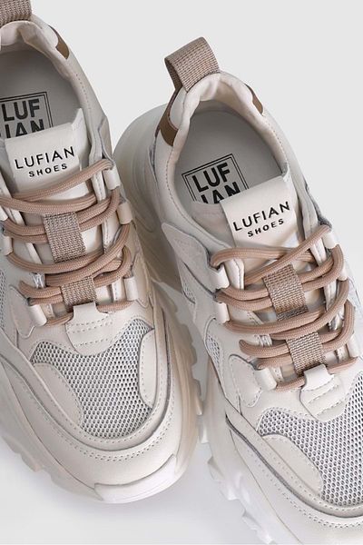 Lufian λουλούδι 121230015   Unisex Μπεζ Παπούτσια Sneaker