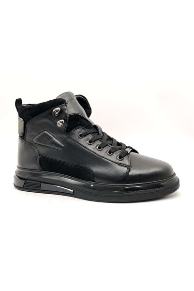 Hammer Jack 102-24897-M Alexis Sneaker Δερμάτινα Casual Ανδρικά Μποτάκια ΜΑΥΡΟ