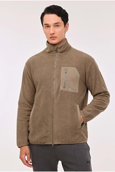 Lotto M-nıeve Teddy Jacket Hoodie Φούτερ Ανδρικό Fleece Jacket Khaki