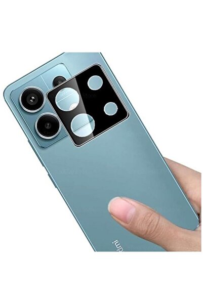 Pro Aksesuar Xiaomi Redmi Note 13 Pro 4G Uyumlu HD Kamera Lens Koruma Camı Siyah