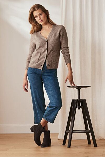 Tchibo بنطلون جينز نسائي بقصة عادية وخمسة جيوب وقابل للتمدد، أزرق