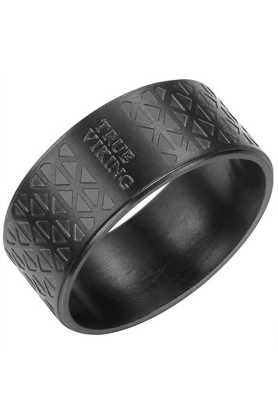 True Rebels Edelstahlring Ring Edelstahl schwarz
