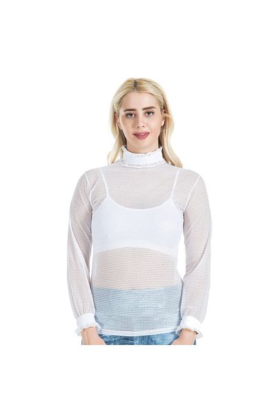 Narnuga Mi̇raxx Turtleneck Mesh Transparent Detailed Women's Undershirt 146