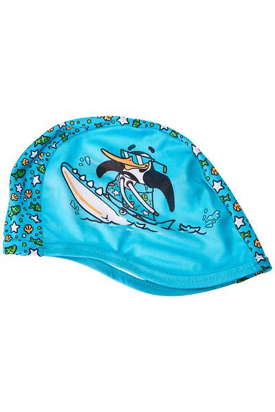 SPEEDO Swim Cap Printed Polyester Infant 2-6 Years Blue Baby Boy (One Size, Blue)
