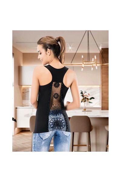 Narnuga Mi̇raxx Guipure Detailed Sports Singlet 135