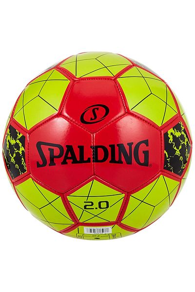SPALDING 2.0 Red/yellow Soccer Ball, Size 5, Durable, High-performance, Indoor/outdoor Game Ball